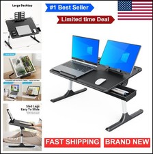 Foldable Lap Desk for Bed X-Large Adjustable Height Angle Laptop Table with picture