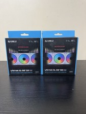 Lian Li UNI FAN SL-INF 120 RGB Reverse Blade 120mm White Case Fan Lot of 2 picture