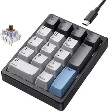 Kisnt Mechanical Number Pad, Hot Swappable Numpad Wired USB 17 Keys Numeric K... picture