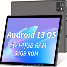 New 13, 10-inch Android Tablet, 6 (2+4) 64GB, 4-core Tablet, IPS HD Touch Screen picture