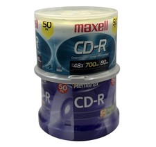 Maxell Memorex CD-R Discs 100-Pack (2x 50-Spindle) 700MB 80min 48x 52x Speed picture