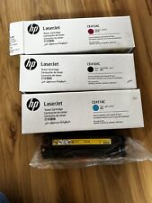 Set of 4 New Genuine HP CE410XC CE411AC CE412AC CE413AC Toner Cartridges picture