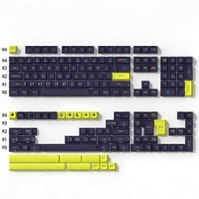 172 PCS Blue Yellow SA Profile Double Shot Punk PBT Keycaps Custom Set picture