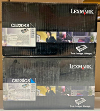 Set of Genuine Lexmark C5220KS Black + C5220CS Cyan Toners for C522/C524/C530 picture
