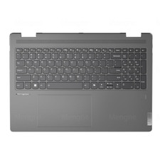 Gray Palmrest US Backlit Keyboard Touchpad for Lenovo Yoga7 2-in-1 16IML9 picture