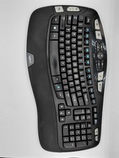 LOT OF 2 - Logitech K350 Y-R0053/Y-RBN90 Wave Keyboards UNTESTED/NO DONGLE picture