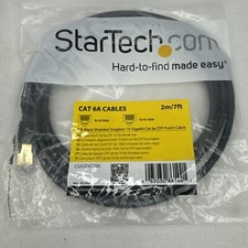 StarTech C6ASPAT7BK 7ft CAT6a Ethernet Cable - 10 Gigabit Category 6a Shielded picture