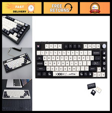 Custom Black & White XDA Keycap Set - 126 PBT Dye Sublimation for Mechanical Key picture