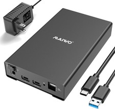 MAIWO External Hard Drive Enclosure for 2.5 3.5 inch SATA SSD HDD, USB C 3.1...  picture