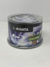 50-Pak 6X 25GB Ritek/Ridata White Inkjet Hub Printable BLU-RAY BD-R's in Cakebox picture