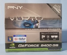PNY Verto GeForce 8400GS 512MB DDR2 PCI-E Video Card VCG84DM959XPB New Sealed picture