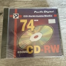 Lot of 2 Pacific Digital ReWritable 4pk Total 4 NEW sealed 74 min 650MB CD-RW picture