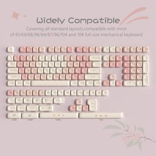 PBT Keycaps MOA Profile 132 Keys for Cherry MX Cross Stem Mechanical Keyboard picture
