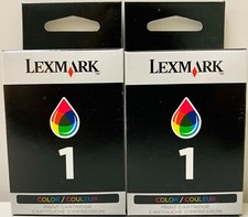 New Genuine Lexmark 1 2PK Ink Cartridges Box X Series X2350  Z Series Z730 picture
