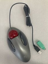 Vintage Logitech Trackman Marble USB T-BC21 Trackball Mouse Clean W Ps2 Adapter picture