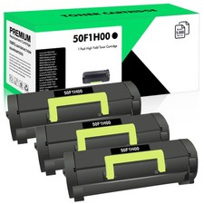 3pk Compatible High Yield Black Toner Printer Cartridge for Lexmark 501H 50F1H00 picture