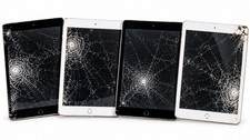 Lot of 4 Apple iPad 8th Generation Gen Cellular A2428 Unlocked Cracked Screens picture