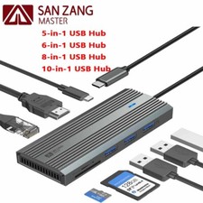 Docking Station USB C Aluminium HUB USB 3.1 HDMI 4K Compatible PD 5/6/8/9/10 in1 picture