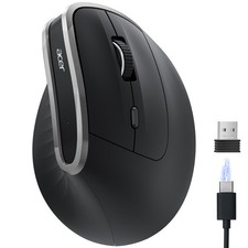 Acer Wireless Vertical Ergonomic Mouse Black Rechargeable OCC314 New picture