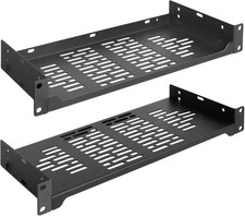 RIVECO 2 PCS 6” Rack Shelves for 19 inches Network & Cabinets, 6, black  picture