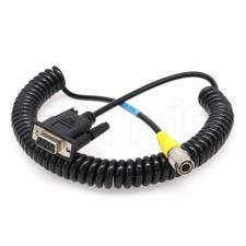D9 6-pin Male RS232 Interface COM Download Data Coiled Cable for Black picture