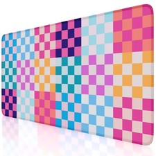 Desk Matt for Desktop, Cute Desk Pad Mat, Colour Checkered picture