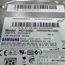 FESTPLATTE SAMSUNG 1TB Spinpoint F2 HD103SI 32MB 5400U/min SATA II 3.5'' Zoll picture