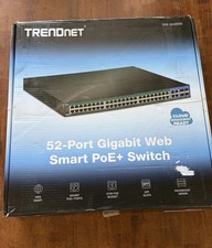 TRENDnet TPE-5240WS 52-Port Gigabit Switch + 2x TEG-MGBS20 SFP Modules Open Box picture