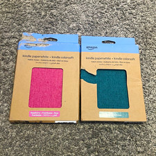 Amazon Fabric Cover for Kindle Paperwhite 12th Gen/Colorsoft 1st, Teal/Rasp picture
