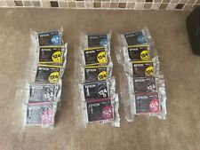 GENUINE LOT OF 5 EPSON 124 CYAN MAGENTA 2 YELLOW INK CARTRIDGES L2-4(4) picture