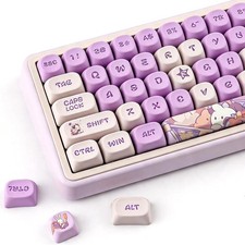 Cute Rabbit PBT Keycaps MOA Profile Custom Mechanical Keyboard Keycap Set picture