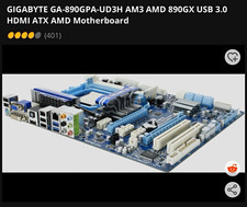 GIGABYTE GA-890GPA-UD3H ATX Socket AM3 DDR3 Motherboard USB 3.0 HDMI picture