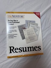  1999 Proventure Resumes Professional Resume Windows CD-ROM Factory Sealed  picture