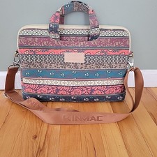 Kinmac 15” Cacti 360° Cushion Protective Laptop Case Shoulder Strap Boho picture