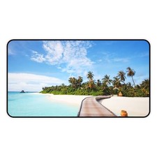 Beach Pad Protector, Tropical Beach Desk Mat, Laptop Desk Pad, Computer Desk Mat picture