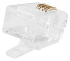 NEW CE 10 Bags, RJ11 6P4C Plug Flat Stranded 50 PCS, CNE584515 (500 total) picture
