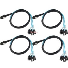 4 PCS Mini SAS to 4-SATA SFF-8087 Multi-Lane Forward Breakout Internal Cable 1M picture