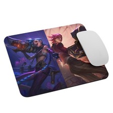 Arcane Jinx Vi League of Legends Mouse Pad 9.5x7.75 Non-Slip Neoprene Mousepad picture