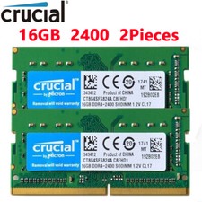 Crucial DDR4 32GB KIT 2 x 16GB 2400 MHz PC4-19200 SODIMM 260-Pin Laptop Memory picture