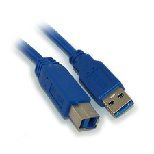 10ft USB 3.2 Gen 1 Type A Male to B Male Printer Cable, 5Gbps SuperSpeed, Blue picture