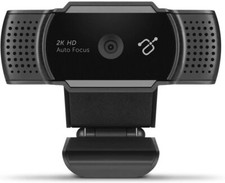 Aluratek 2K HD Webcam with Dual Stereo Noise Cancelling Mics, Auto Focus and Low picture