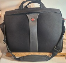 Wenger Swiss Gear 14” Slimcase Legacy Laptop Carry-On Briefcase Black & Gray  picture