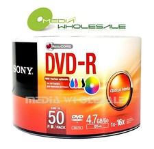 Sony Blank DVD-R DVDR 4.7GB 16X 50 Pack White Inkjet Printable – AccuCORE Discs picture