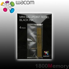 Wacom 4 Mini Ballpoint Refill Black Ink Pen Nibs ACK-203-07 for Inkling MDP-123 picture
