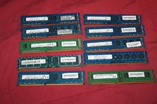 Lot of (10) MISC. 4GB DDR3 1600MHz PC3-12800U RAM 2Rx8 UDIMM Memory-See Photos picture