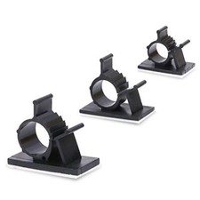 100Pcs 3 Sizes Adjustable Multipurpose Self-Adhesive Cable Clips Wire Clamps ... picture