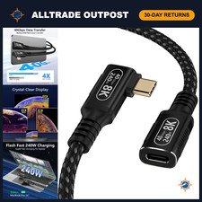 Ultra-Short 1.6FT USB C Extender Cable, 90° Right Angle, 40Gbps Data, 240W Charg picture