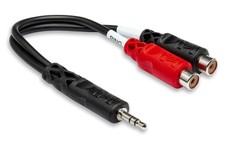 Hosa YRA-154 3.5 mm TRS to Dual RCAF Stereo Breakout Cable, basic, one color  picture