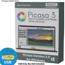 Picasa 3.9 Photo Editing & Management Software for Windows Picture Manager USB picture