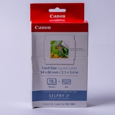 Canon KC-18IS Card Size Square Label Ink Paper Set SELPHY CP900 CP910 picture